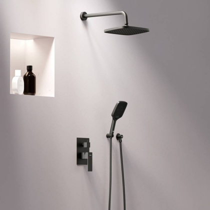 953520300 Gala встраиваемая душевая система  с ванно-душевым смесителем, чёрный