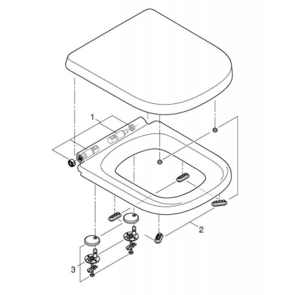 Сиденье для унитаза с микролифтом GROHE Euro Ceramic, 5,1х37,4 см, белое, 39330001