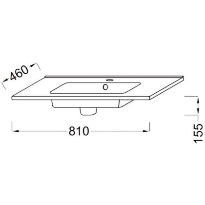 Раковина EXTA112-00 Jacob Delafon Ola белый размер (шгв) (81см*46,5см*11,3см) фарфор, шт