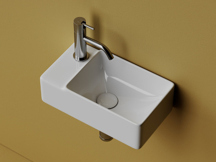 Умывальник подвесной прямоугольный (чаша справа, отверстие под смеситель слева) Element 395*220*125мм