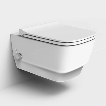 Унитаз подвесной с функцией биде, Bello Белый матовый