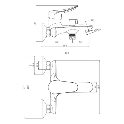 Смеситель д/ванны ARRIBA, арт. 09201AR Смеситель д/ванны ARRIBA, арт. 09201AR