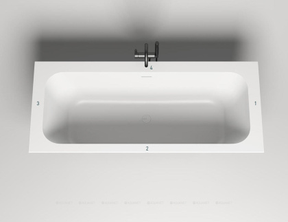 Ванна из литьевого мрамора Salini Orlanda Axis Kit 180х80 103312G Ванна из литьевого мрамора Salini Orlanda Axis Kit 180х80 103312G