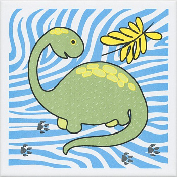 Декор OP\A227\5009 Динозаврики 2 (20см*20см*7мм) (10шт/0,4м2) матовый, шт