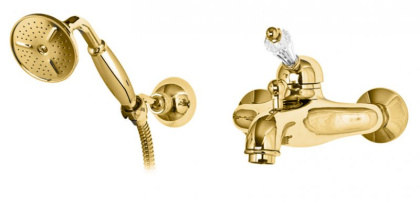 VINTAGE-VDM-02-Sw Смеситель для ванны и душа однорыч. в комплекте с ручным душем, исполнение бронза