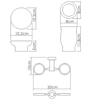 K-24126 Держатель стакана и мыльницы
