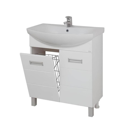 Тумба Onika Балтика 70 напольная, белая, с корзиной (ум. Балтика 70)