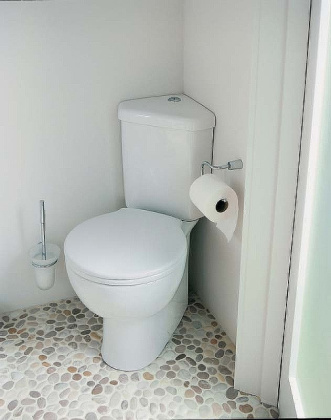 Комплект углового унитаза Arkitekt, стандартное сиденье, механизм 3/6 л