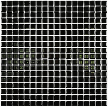 Мозаика стеклянная Super Black (чип 4*15*15) 300*300 (22шт.-1.98м2), м2
