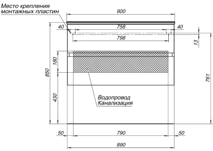Тумба под раковину Aquanet Алвита 90 серый антрацит Тумба под раковину Aquanet Алвита 90 серый антрацит