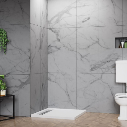 BB-01-90 Сифон для душевых поддонов с гидрозатвором универсальный, крышка хром