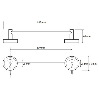 Полотенцедержатель 655 мм