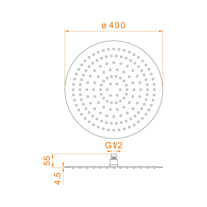 Верхний душ 3D круглый RGW SP-81B, RGW 21148140-04