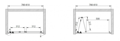 ECO-O-BS-90-C-Cr Душевая дверь