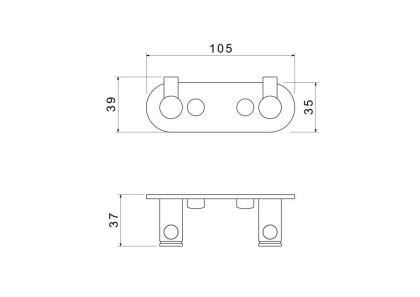 Крючок двойной AQUATEK AQ4102CR ЕВРОПА