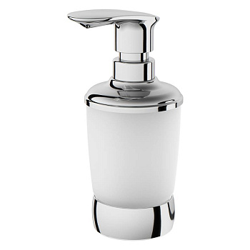 Стеклянный диспенсер для жидкого мыла Sensation, 8х18,5х10,8 см, хром, A3031900