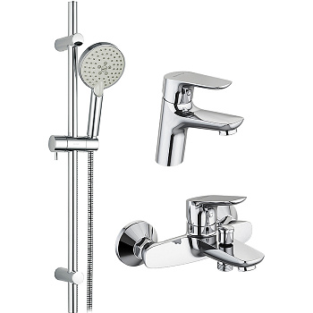 409007700 Origin Bit, набор 3 в 1: смес. д/умывальника, смес. Для ванны/душа, душ. комплект