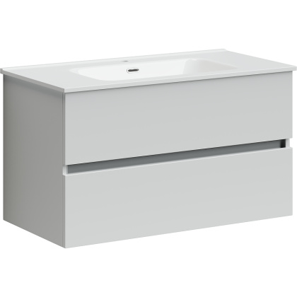 Тумба подвесная SANCOS Urban 890х450х550, c двумя ящиками оснащенными доводчиками, белый глянец , арт. UR90W Тумба подвесная SANCOS Urban 890х450х550, c двумя ящиками оснащенными доводчиками, белый глянец , арт. UR90W