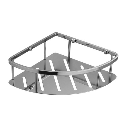 Полка-корзинка для душа угловая OMNIRES 20,5х20,5 см 3615 UN3615CR (хром)