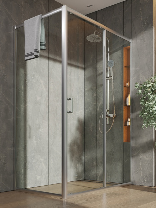 Душевой уголок Orange E23-13080TCR без поддона 130х80, стекло прозрачное Душевой уголок Orange E23-13080TCR без поддона 130х80, стекло прозрачное