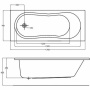 Акриловая ванна Cersanit Nike 170х70 63347 Акриловая ванна Cersanit Nike 170х70 63347