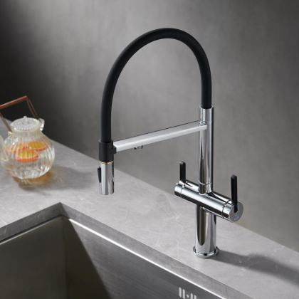 Смеситель для кухни с гибким изливом ROSE R458 R458