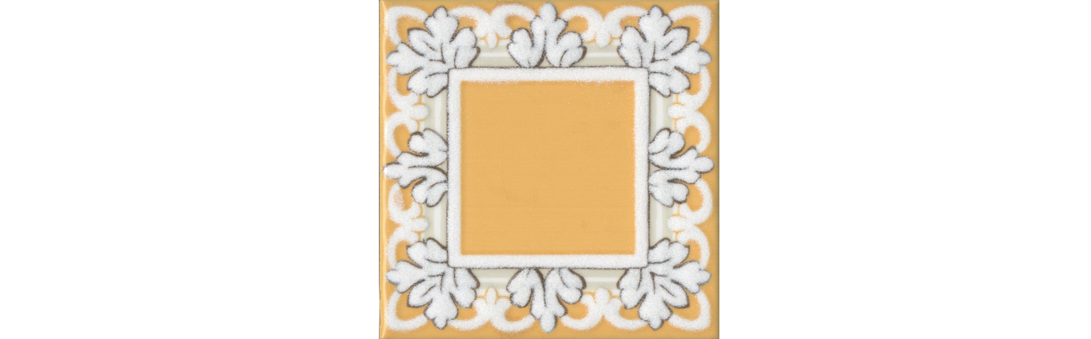 Декор HGD\B525\TOB001 Алмаш желтый/оранжевый/белый (9,8см*9,8см*0,69мм) (30шт/0,289м2) глянец, шт