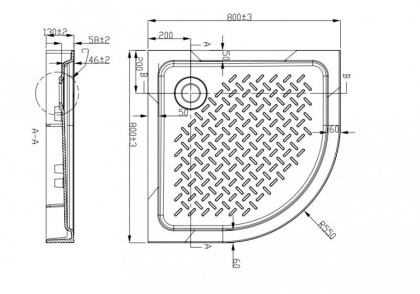 CZR-02-90 Сифон для акриловых и SMC поддонов с гидрозатвором универсальный диаметр 90 мм Размер:228х120х83  CZR-02-90 Сифон для акриловых и SMC поддонов с гидрозатвором универсальный диаметр 90 мм Размер:228х120х83
