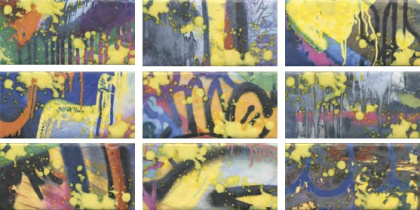 Панно ОS\А58\9х\19060 Граффити,панно из 9-х частей 20*89.1*8 (уп\4 комплекта), шт