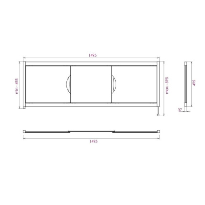 Экран под ванну Onika Лагуна 150 белый Экран под ванну Onika Лагуна 150 белый