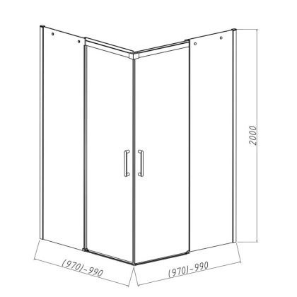 Душевой уголок Dice VSS-4D100CL, 1000*1000, хром, стекло прозрачное Душевой уголок Dice VSS-4D100CL, 1000*1000, хром, стекло прозрачное