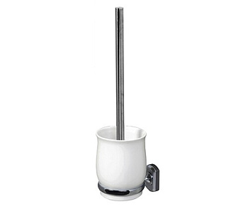 Щетка для унитаза подвесная, 11х36х13,5 см, хром и белый, K-24127