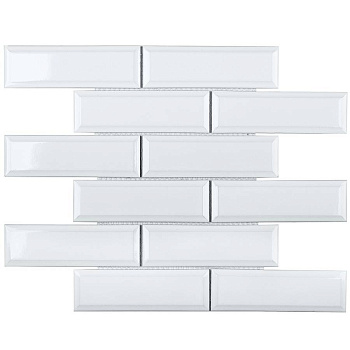 Керамическая мозаика, Metro White Glossy 45х145, Brick & Metro
