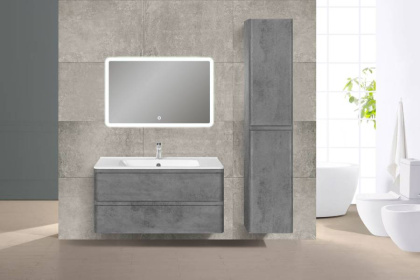 База под раковину Vico 1000 подвесная, 2 выкатных ящика soft close, Beton База под раковину Vico 1000 подвесная, 2 выкатных ящика soft close, Beton
