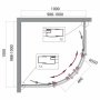 Душевой уголок BelBagno UNO-195-R-2-100-CH-CR Душевой уголок BelBagno UNO-195-R-2-100-CH-CR
