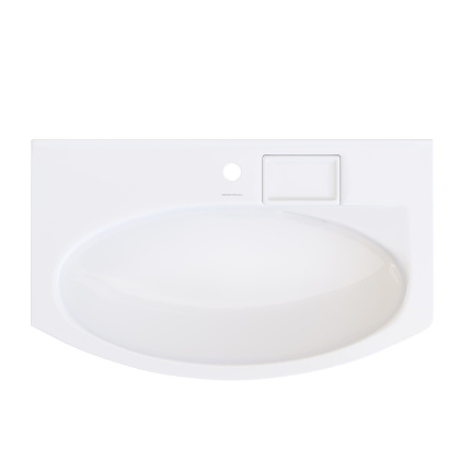 Раковина RIVA мебельная с крепежом 80, белая глянцевая