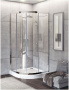 Душевой уголок Aquanet Delta NPE2142 100x100, R550, прозрачное стекло