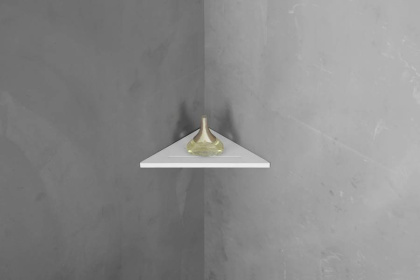 Угловая полочка для ванной комнаты ABBER Stein AS1652L белая матовая Угловая полочка для ванной комнаты ABBER Stein AS1652L белая матовая