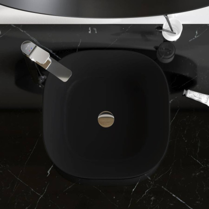 M8FWCC30430BM Func Раковина накладная, квадрат, 43 см, цвет черный матовый