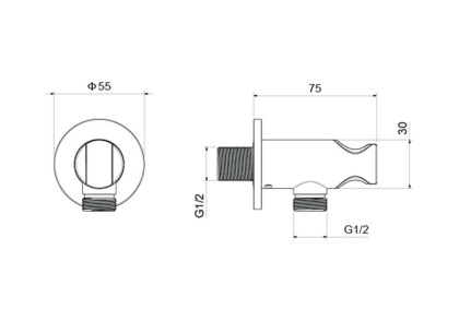 Шланговое подсоединение с держателем AQUATEK AQ2460CR 