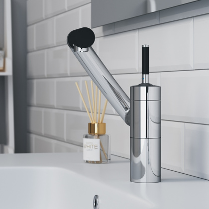 290217464 Arc Смеситель для умывальника, Хром, поворотный излив 186 мм, шт