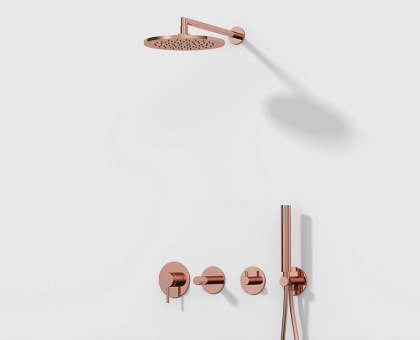 Душевой гарнитур Origin с ручным душем, цвет
медный