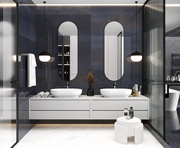 Cast Navy Керамогранит тёмно-синий 60x120 Полированный