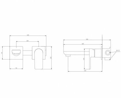 Смеситель для раковины Abber Weiss Insel AF8082W