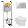 Сет: OLI 120 ECO Sanitarblock pneumatic+Панель KARISMA, хр. гл. + Унитаз Point Вега PN41711 Сет: OLI 120 ECO Sanitarblock pneumatic+Панель KARISMA, хр. гл. + Унитаз Point Вега PN41711