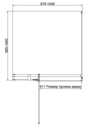 Душевой уголок Экстенза (Extenza) VSR-4EX111290CLGM, 1100/1200*900, вороненая сталь, стекло прозрачное
