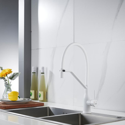 Смеситель для кухни с гибким изливом Shevanik S343C-1 Смеситель для кухни с гибким изливом Shevanik S343C-1