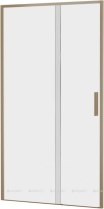 Душевая дверь Aquanet Pleasure Evo 110 AE65-N110-GBT профиль золото-никель браш, прозрачное стекло