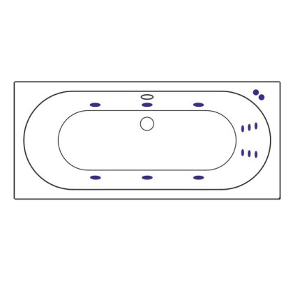 Ванна EXCELLENT Oceana 160x75 "LINE" (хром)