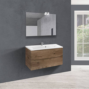 База под раковину Mia 900 подвесная, 2 выкатных ящика soft close, V.Oak База под раковину Mia 900 подвесная, 2 выкатных ящика soft close, V.Oak